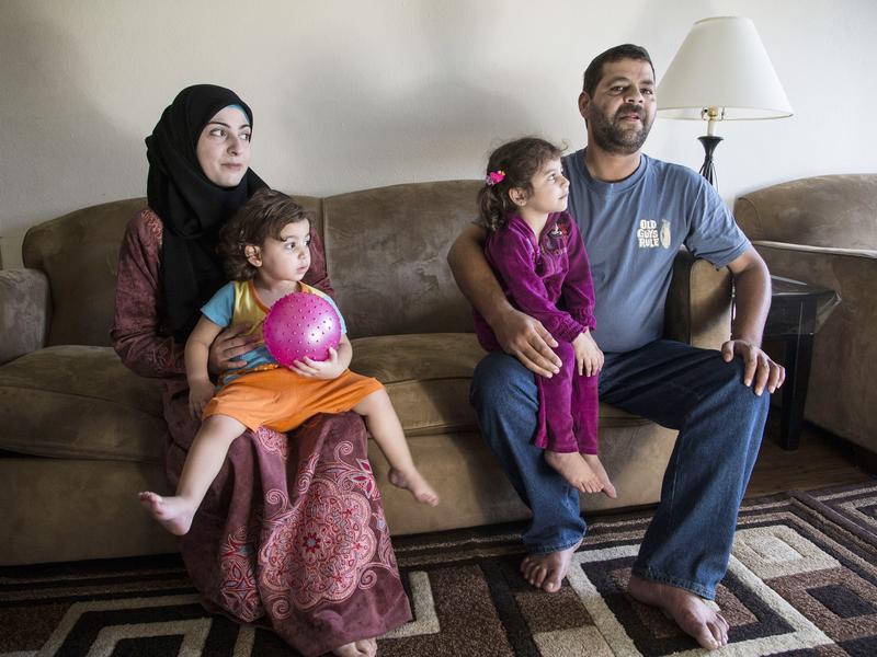 Rimeh Hamsah and her husband Maher with their two young daughters Rimeh Hamsah and her husband Maher with their two young daughters