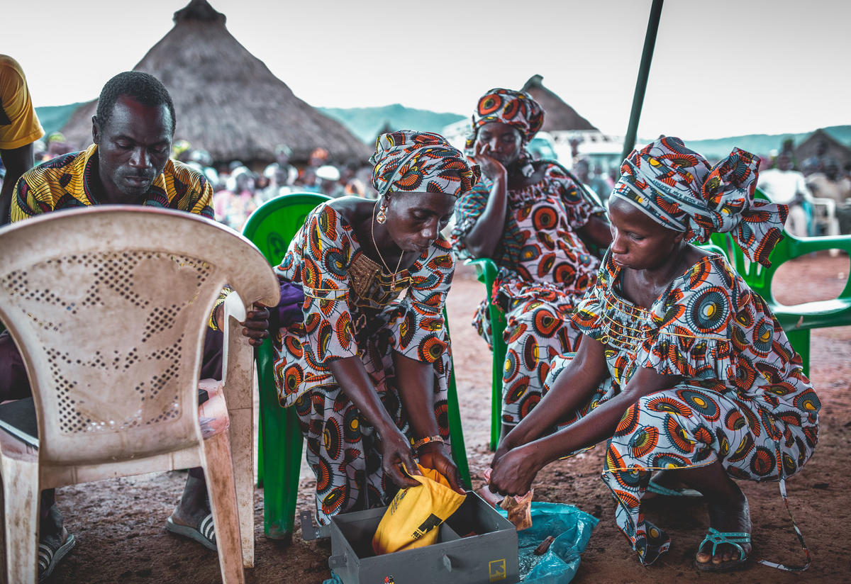 Women from an IRC village savings and loans association